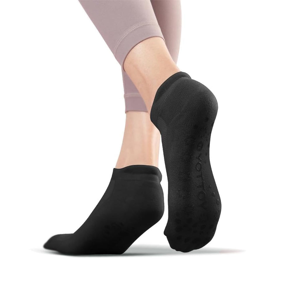 YOTTOY Pilates Socks With Grips for Women - Sticky Non-Slip Yoga Socks for Women Enhance Barre and Dance Workouts